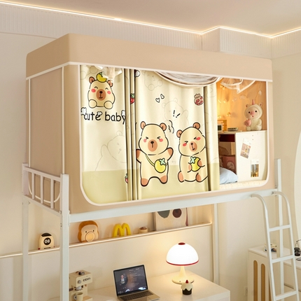 91家纺网 家纺一手货源 找家纺 （总）世婕 2025新款高精密梭织强遮光宿舍卡通学生蚊帐