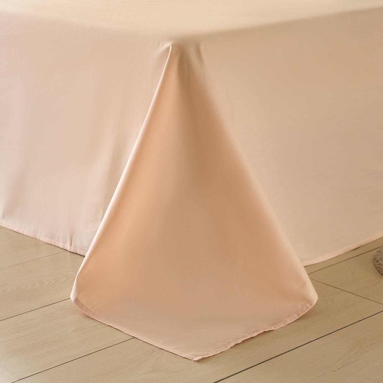 91家纺网 家纺一手货源 找家纺 乐美家纺 2025新款全棉双拼单被套 石灰+米杏