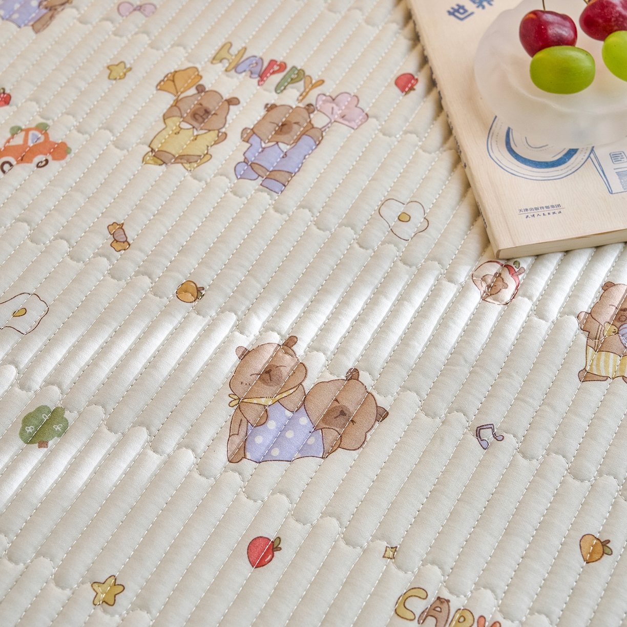 91家纺网 家纺一手货源 找家纺 X猫先生 2025小清新全棉学生床盖-新增花型 音乐卡皮