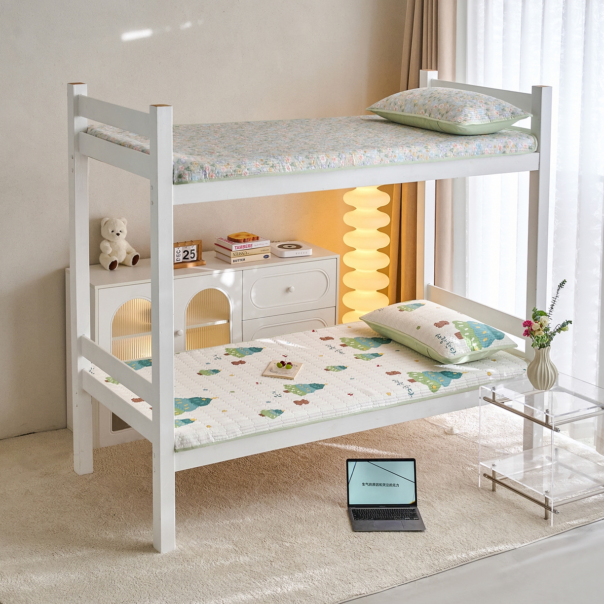 91家纺网 家纺一手货源 找家纺 X猫先生 2025小清新全棉学生床盖-新增花型 奇趣森林