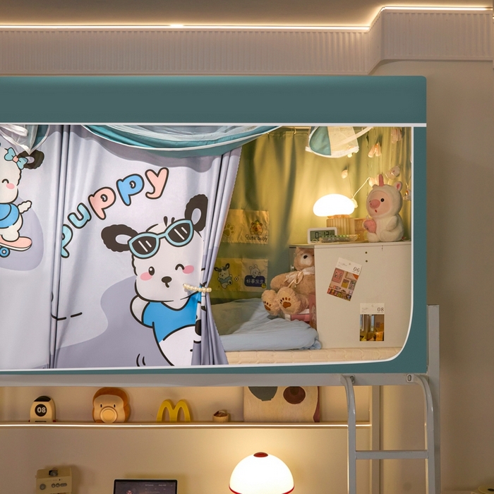 91家纺网 家纺一手货源 找家纺 世婕 2025新款高精密梭织强遮光学生宿舍卡通蚊帐 梭织-运动小子