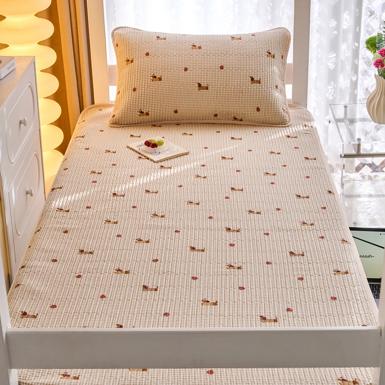 91家纺网 家纺一手货源 找家纺 X猫先生 2025小清新全棉学生床盖-新增花型 快乐追梦