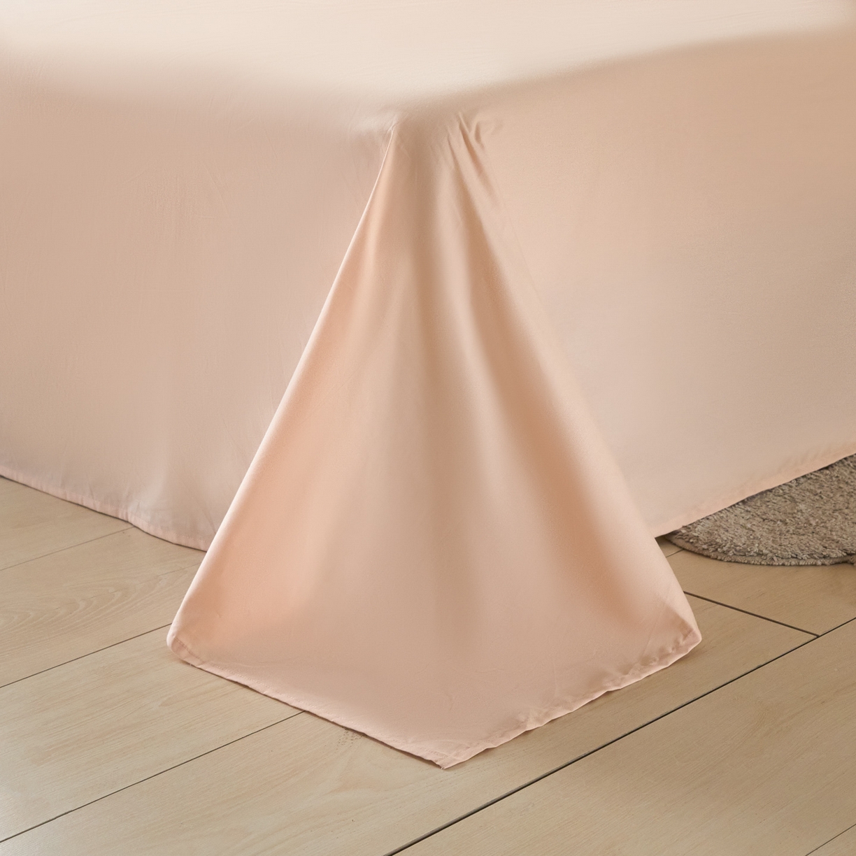 91家纺网 家纺一手货源 找家纺 乐美家纺 2025新款全棉双拼单被套 豆绿+米杏