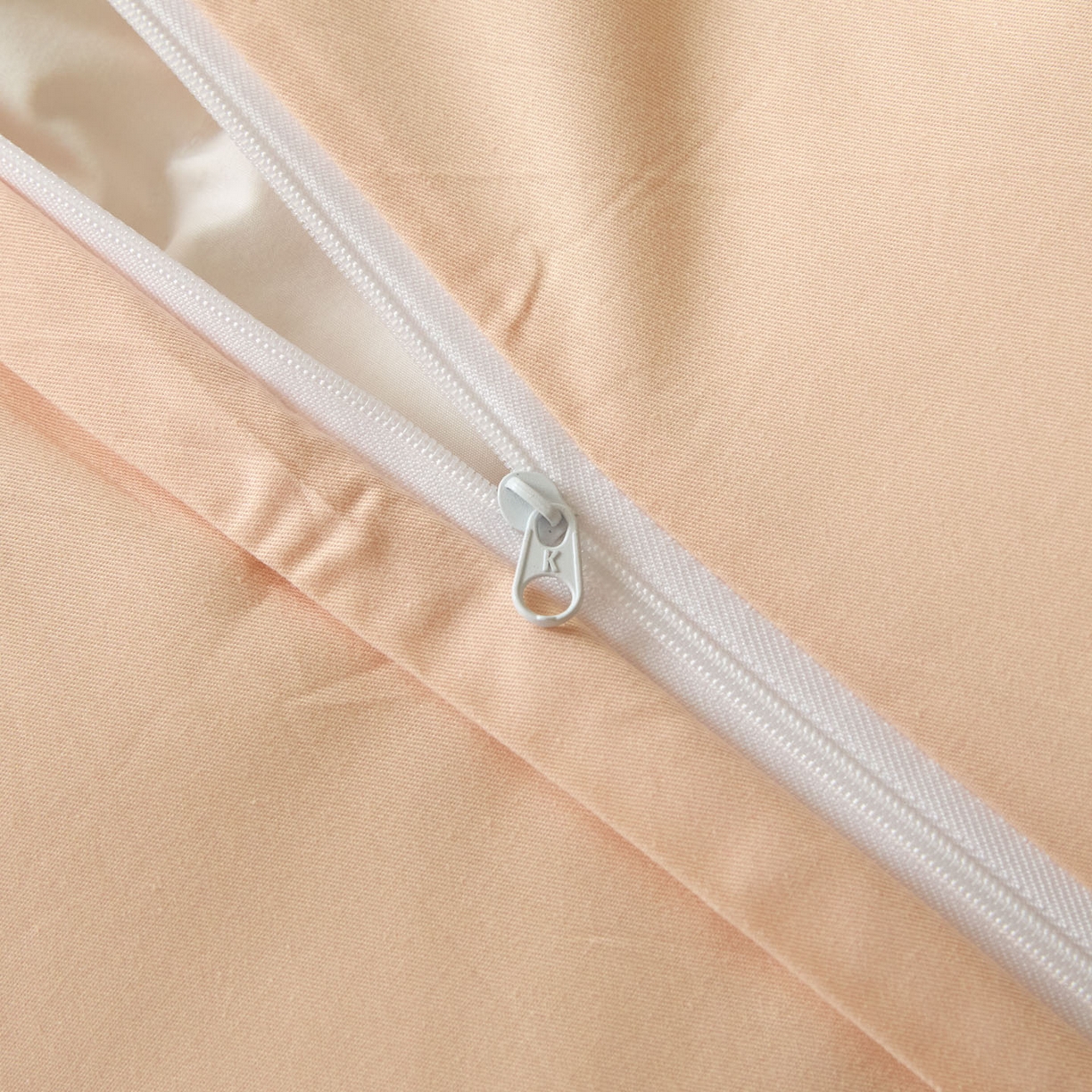 91家纺网 家纺一手货源 找家纺 乐美家纺 2025新款全棉双拼单被套 石灰+米杏