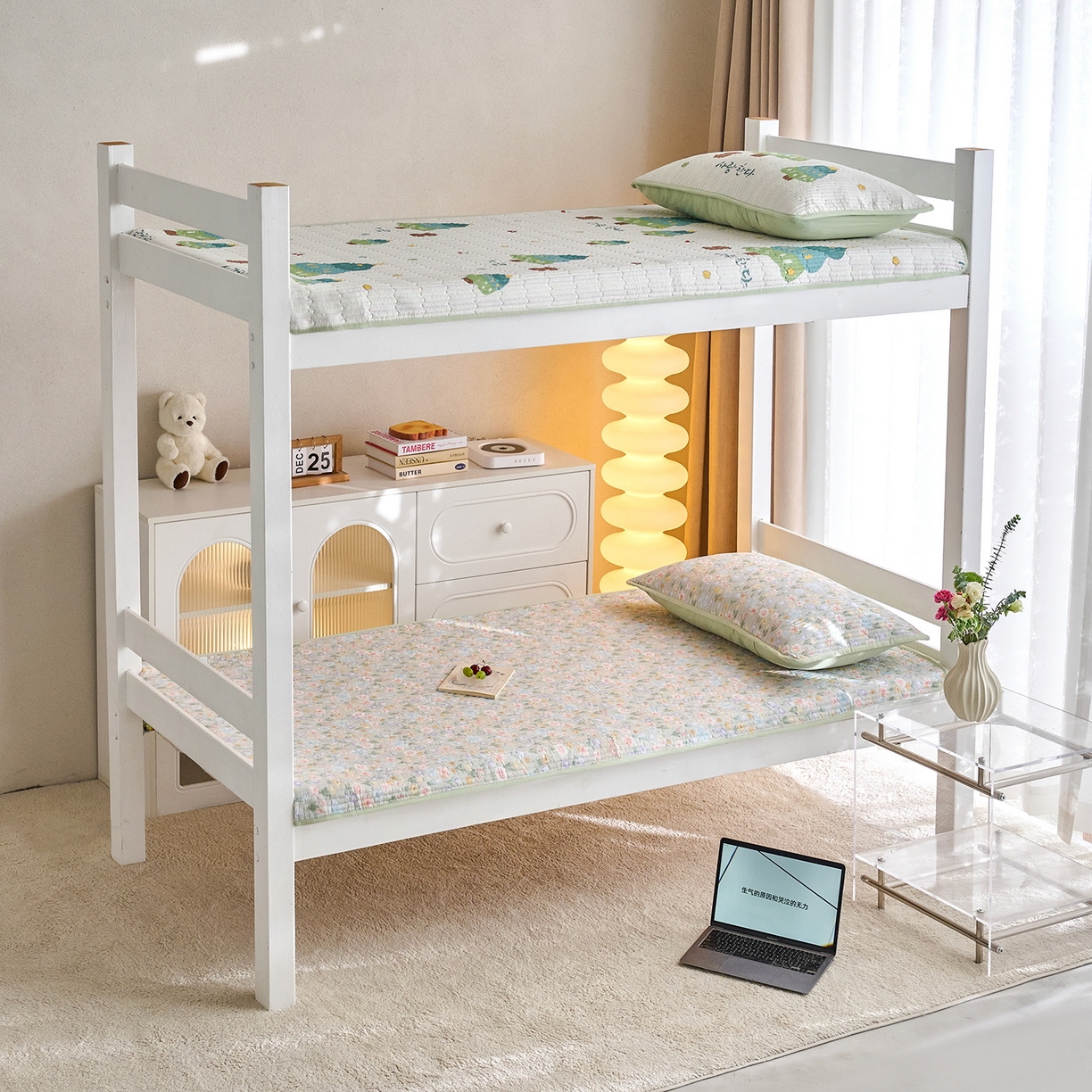 91家纺网 家纺一手货源 找家纺 X猫先生 2025小清新全棉学生床盖-新增花型 向云端