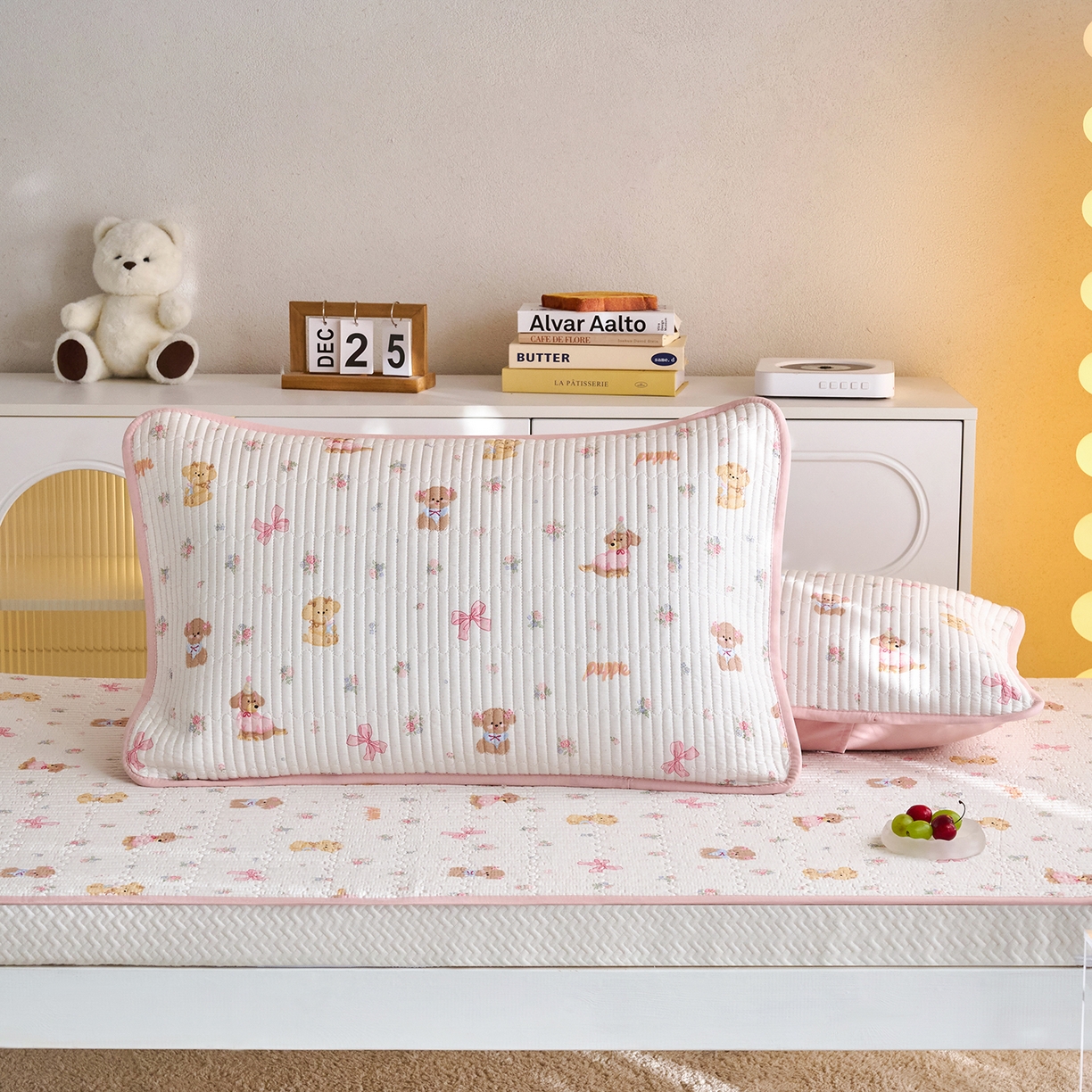 91家纺网 家纺一手货源 找家纺 X猫先生 2025小清新全棉学生床盖-新增花型 酷卡小狗