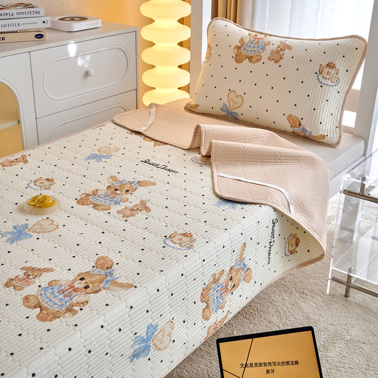 91家纺网 家纺一手货源 找家纺 X猫先生 2025小清新全棉学生床盖-新增花型 洛可可