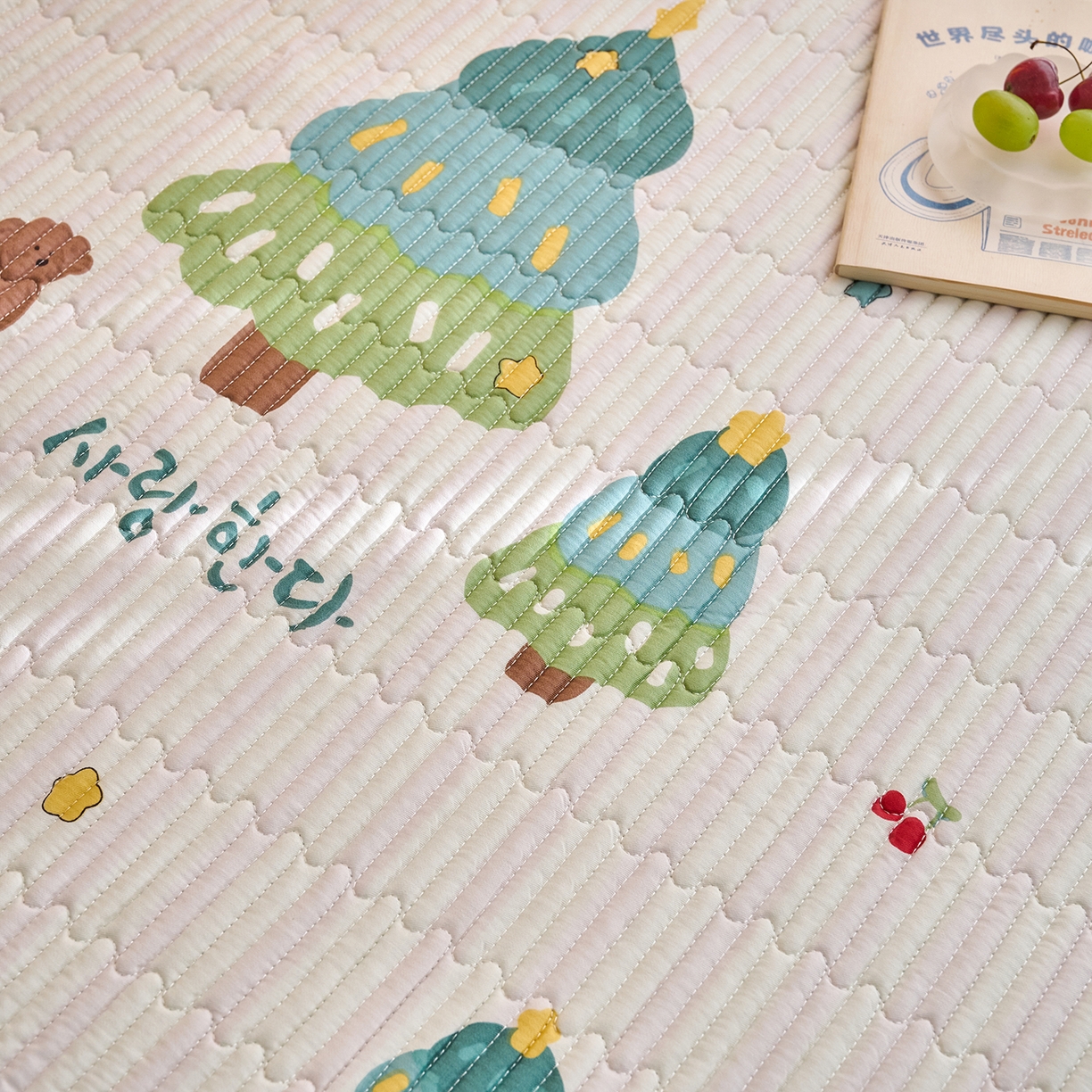 91家纺网 家纺一手货源 找家纺 X猫先生 2025小清新全棉学生床盖-新增花型 奇趣森林