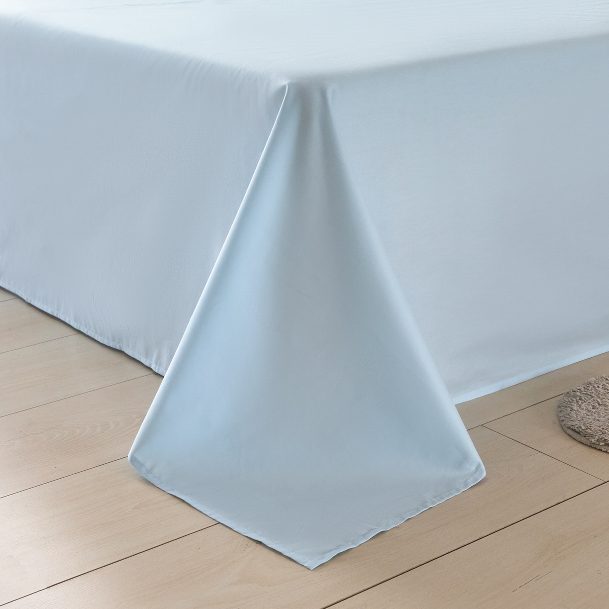 91家纺网 家纺一手货源 找家纺 乐美家纺 2025新款全棉双拼单被套 微微紫+粉末蓝