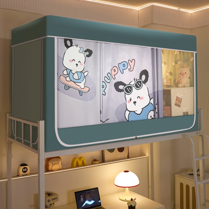 91家纺网 家纺一手货源 找家纺 世婕 2025新款高精密梭织强遮光学生宿舍卡通蚊帐 梭织-运动小子