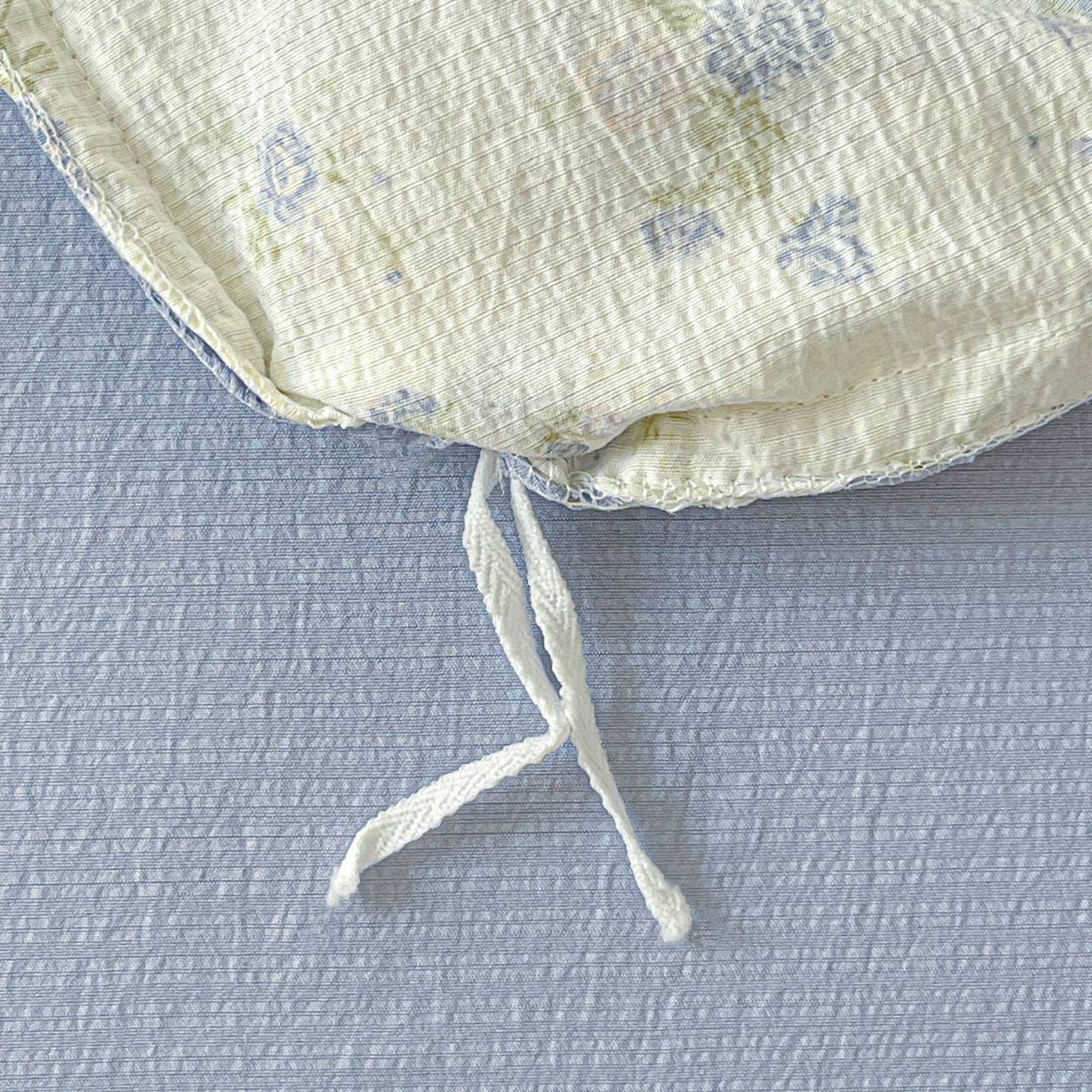 91家纺网 家纺一手货源 找家纺 水木坊 2025新款皱皱双层纱镂空花边四件套 一帘幽梦