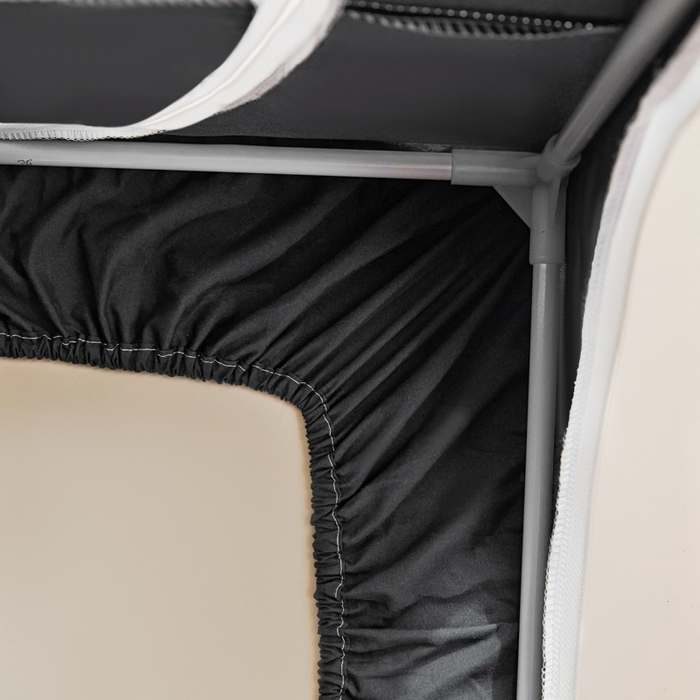 91家纺网 家纺一手货源 找家纺 世婕 2025新款高精密梭织强遮光学生宿舍卡通蚊帐 梭织-深灰