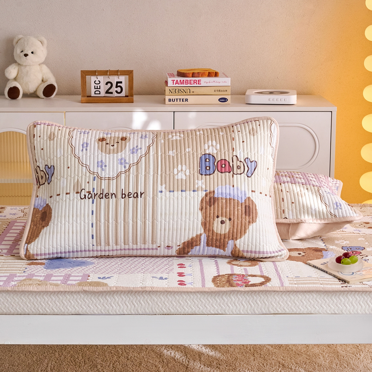 91家纺网 家纺一手货源 找家纺 X猫先生 2025小清新全棉学生床盖-新增花型 嘟嘟熊宝