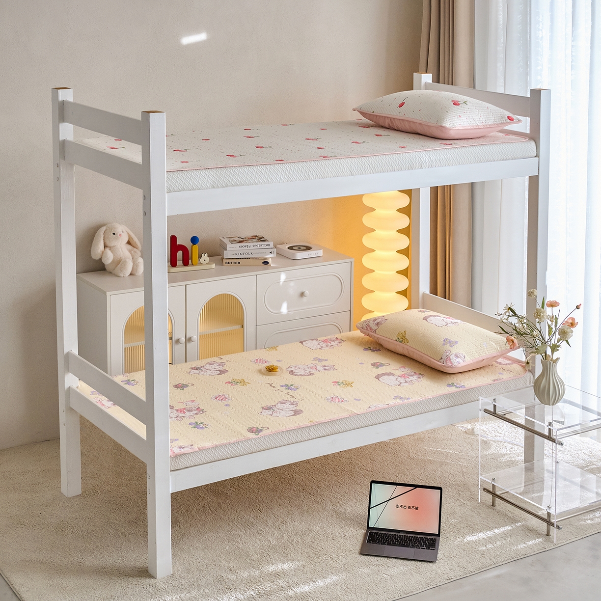 91家纺网 家纺一手货源 找家纺 X猫先生 2025小清新全棉学生床盖-新增花型 泫雅猫咪