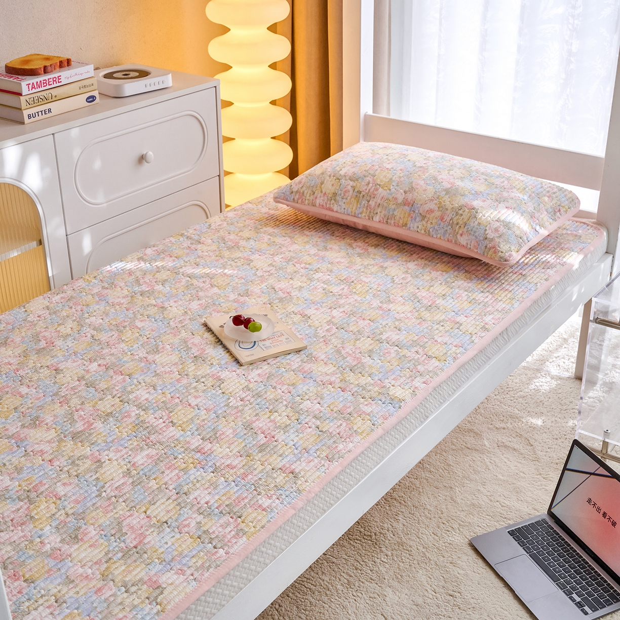 91家纺网 家纺一手货源 找家纺 X猫先生 2025小清新全棉学生床盖-新增花型 暖阳绿意