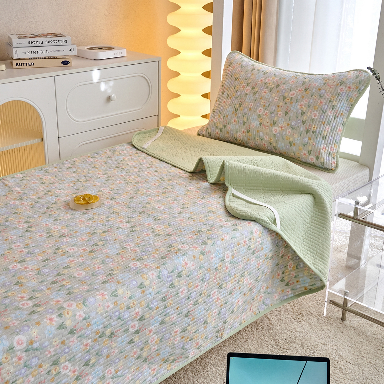 91家纺网 家纺一手货源 找家纺 X猫先生 2025小清新全棉学生床盖-新增花型 向云端