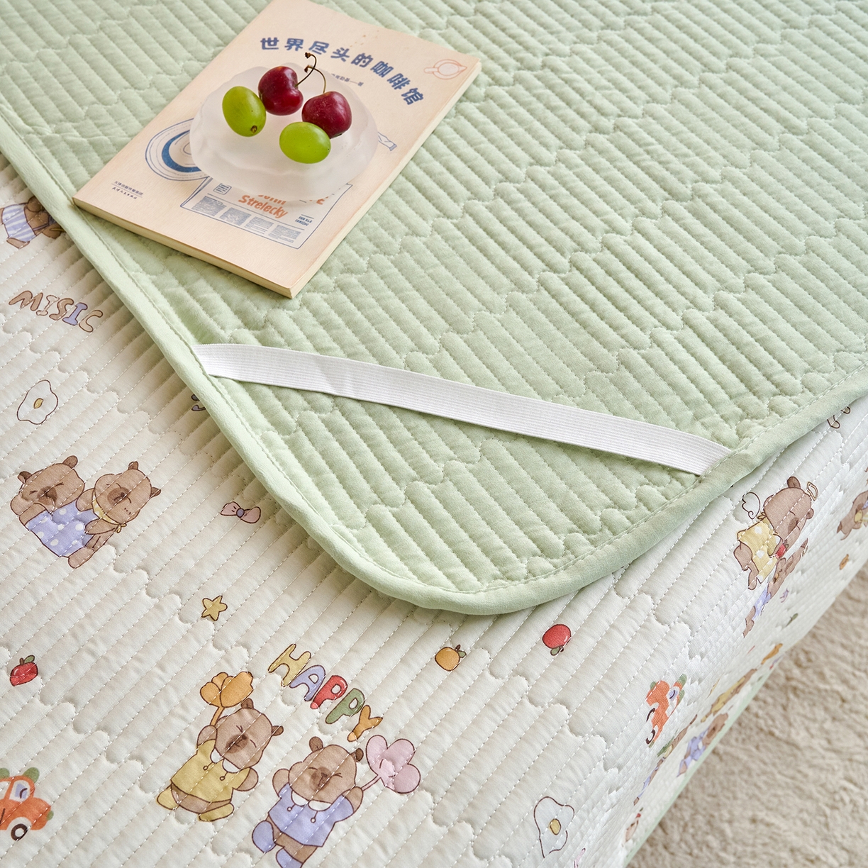 91家纺网 家纺一手货源 找家纺 X猫先生 2025小清新全棉学生床盖-新增花型 音乐卡皮