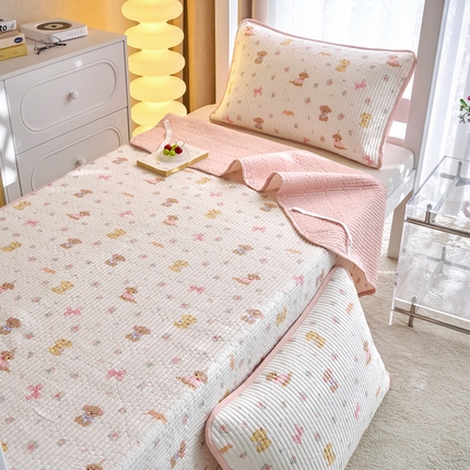 X猫先生 2025小清新全棉学生床盖-新增花型 酷卡小狗