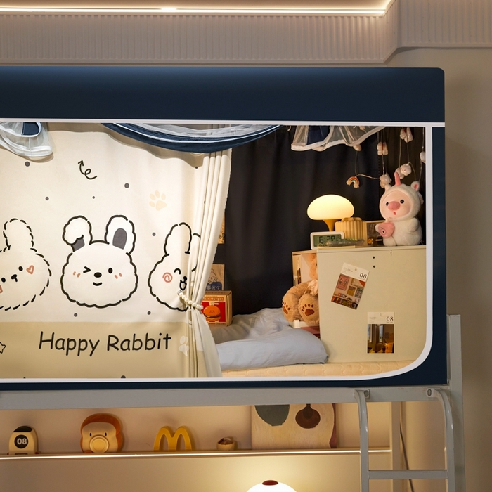 91家纺网 家纺一手货源 找家纺 世婕 2025新款高精密梭织强遮光学生宿舍卡通蚊帐 梭织-兔宝宝