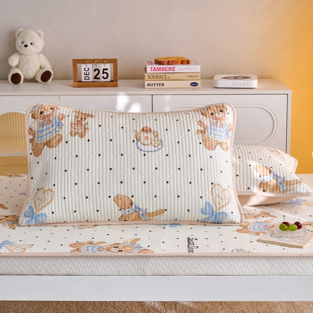 91家纺网 家纺一手货源 找家纺 X猫先生 2025小清新全棉学生床盖-新增花型 洛可可