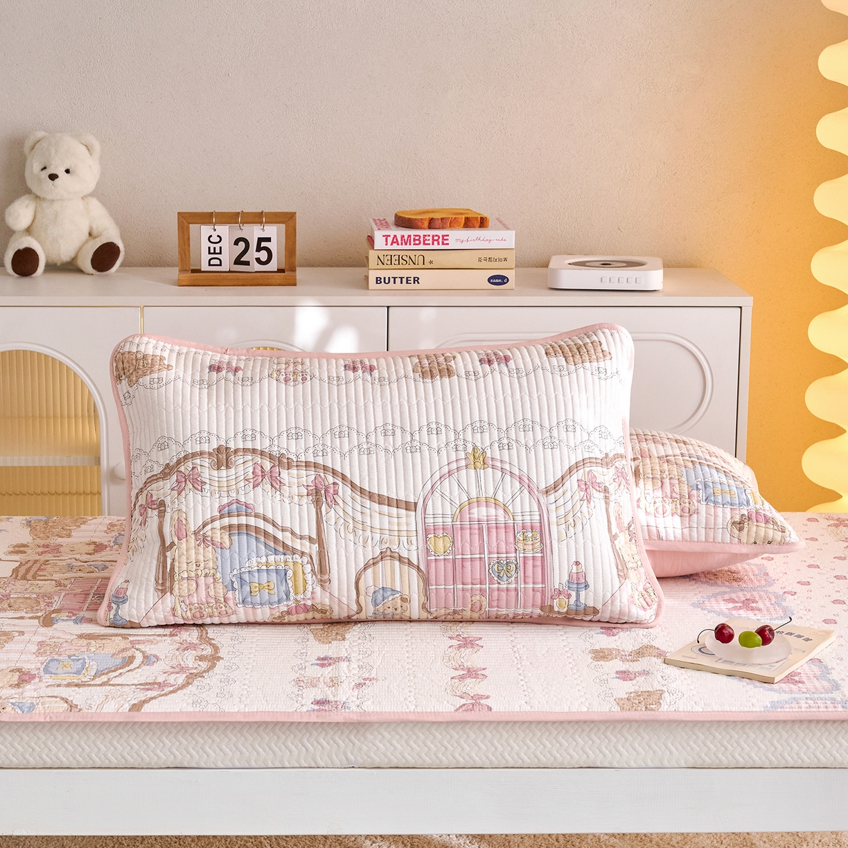 91家纺网 家纺一手货源 找家纺 X猫先生 2025小清新全棉学生床盖-新增花型 安缦小熊