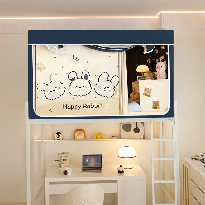 91家纺网 家纺一手货源 找家纺 世婕 2025新款高精密梭织强遮光学生宿舍卡通蚊帐 梭织-兔宝宝