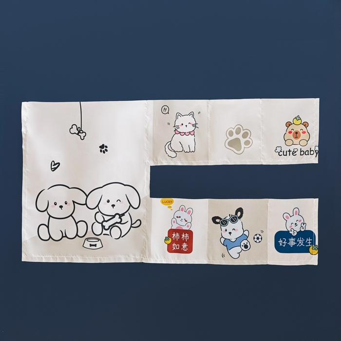 91家纺网 家纺一手货源 找家纺 世婕 2025新款高精密梭织强遮光学生宿舍卡通蚊帐 梭织-快乐小狗