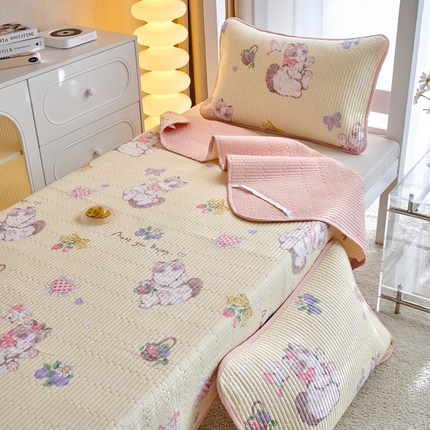 X猫先生 2025小清新全棉学生床盖-新增花型 泫雅猫咪