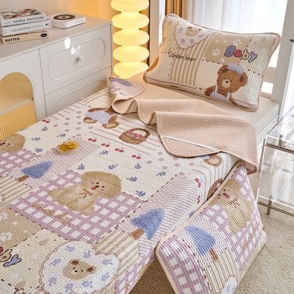 91家纺网 家纺一手货源 找家纺 （总）X猫先生 2025小清新全棉学生床盖-新增花型