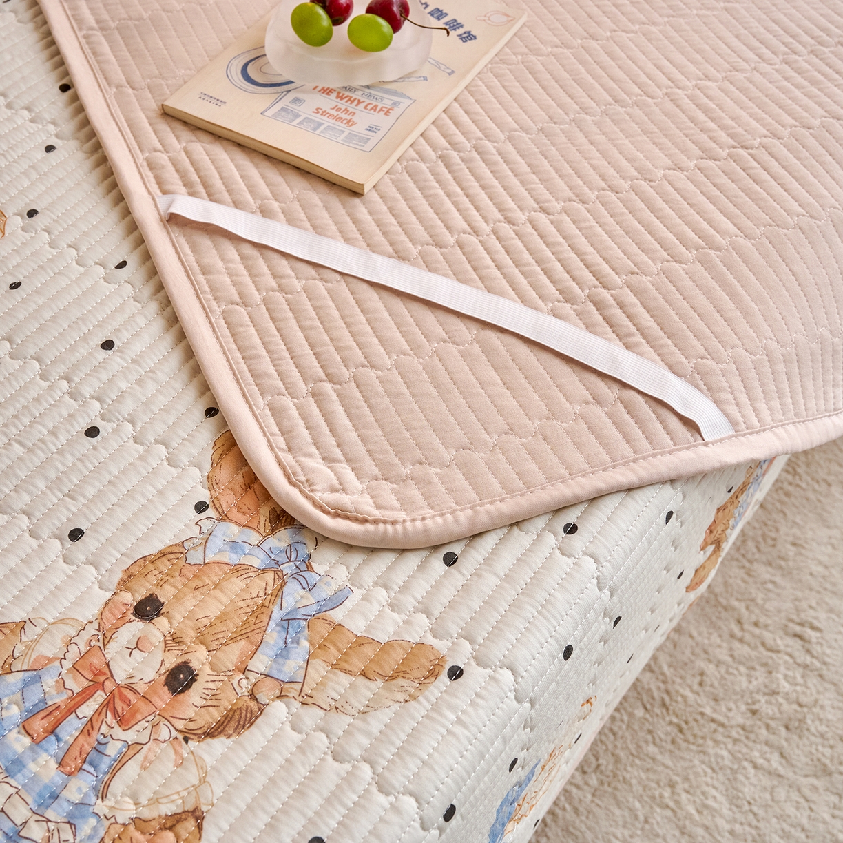 91家纺网 家纺一手货源 找家纺 X猫先生 2025小清新全棉学生床盖-新增花型 洛可可