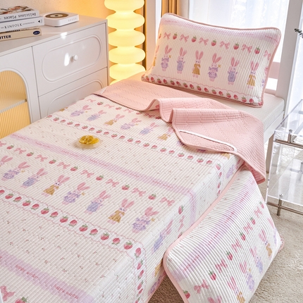 91家纺网 家纺一手货源 找家纺 （总）X猫先生 2025小清新全棉学生床盖-新增花型