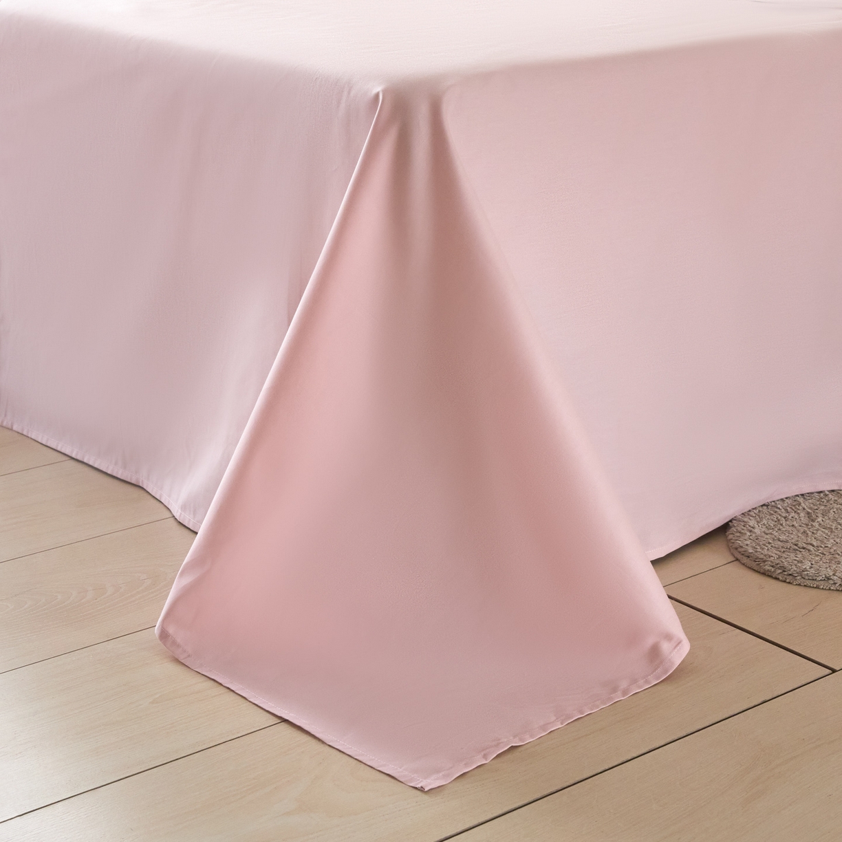 91家纺网 家纺一手货源 找家纺 乐美家纺 2025新款全棉双拼单被套 芝士黄+芍药粉