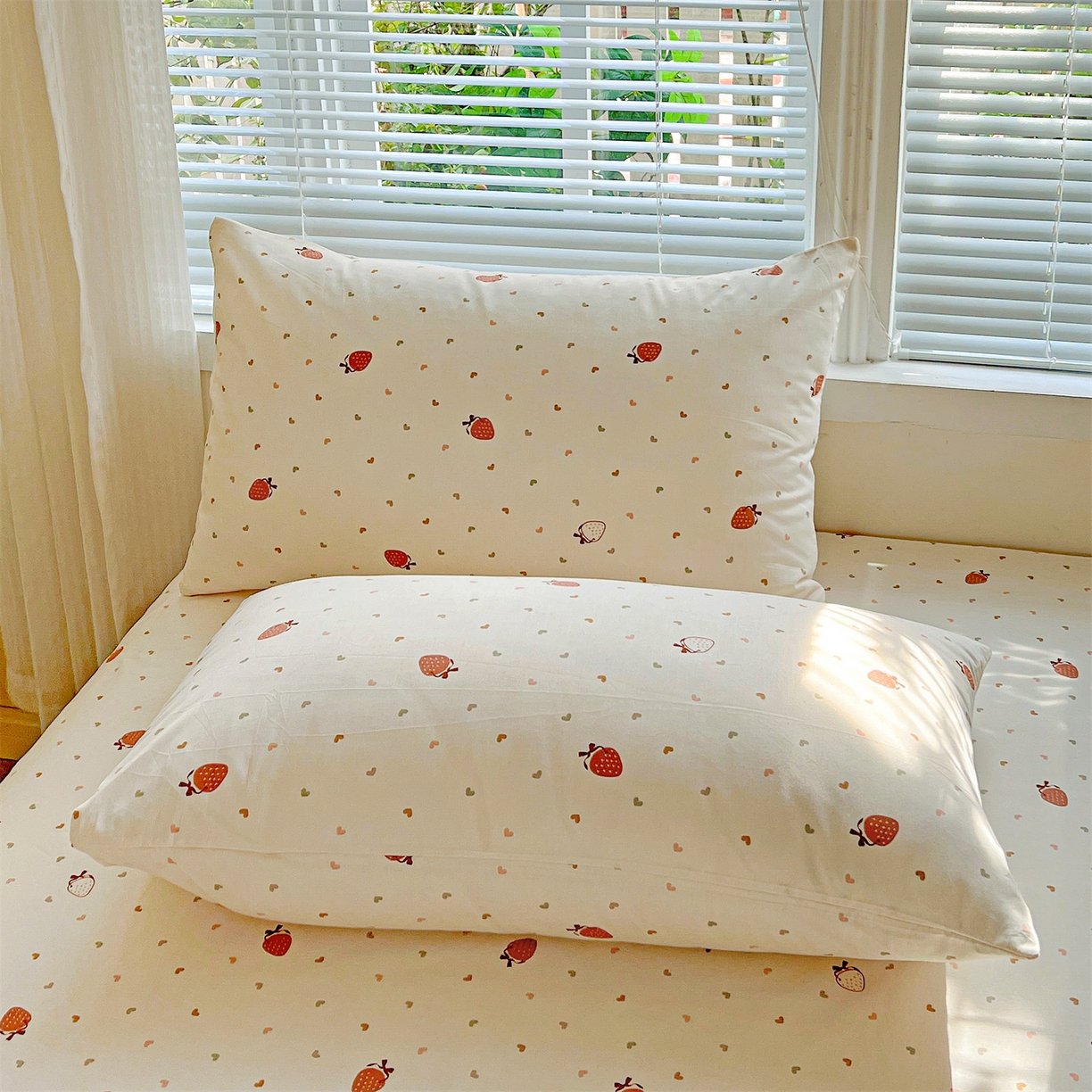 91家纺网 家纺一手货源 找家纺 （总）有间小屋 2025新款全棉纯棉水洗棉单品系列床笠单件-单床笠