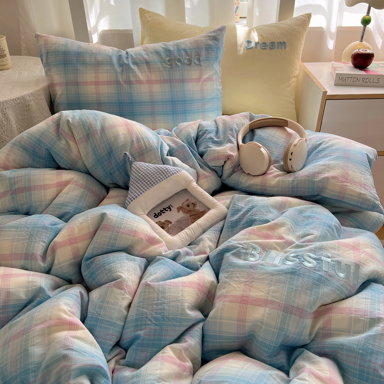 91家纺网 家纺一手货源 找家纺 （总）丽涵家纺 2025新款全棉纯棉色织水洗棉刺绣三件套四件套