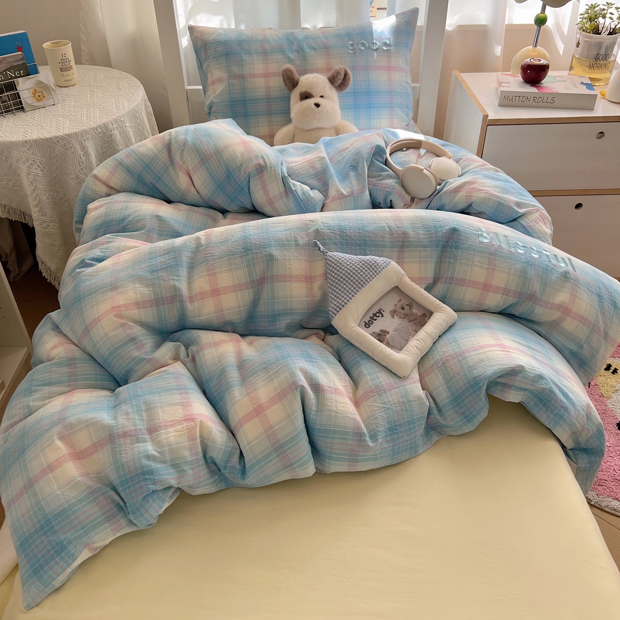 91家纺网 家纺一手货源 找家纺 （总）丽涵家纺 2025新款全棉纯棉色织水洗棉刺绣三件套四件套