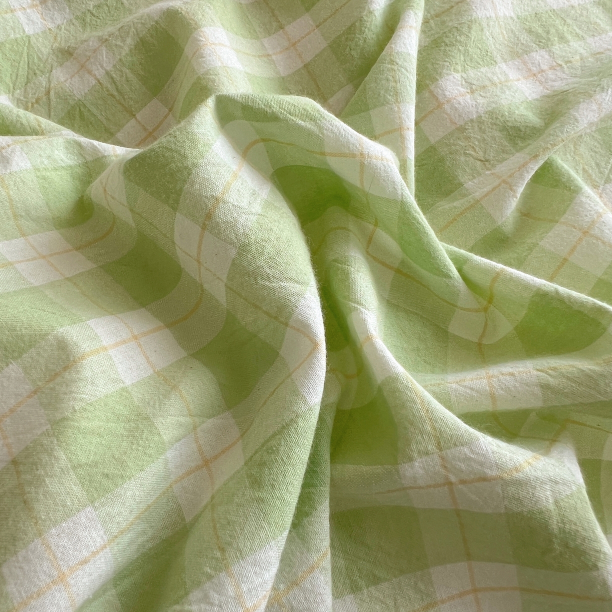 91家纺网 家纺一手货源 找家纺 丽涵家纺 2025新款全棉纯棉色织水洗棉刺绣三件套四件套 尚格-绿