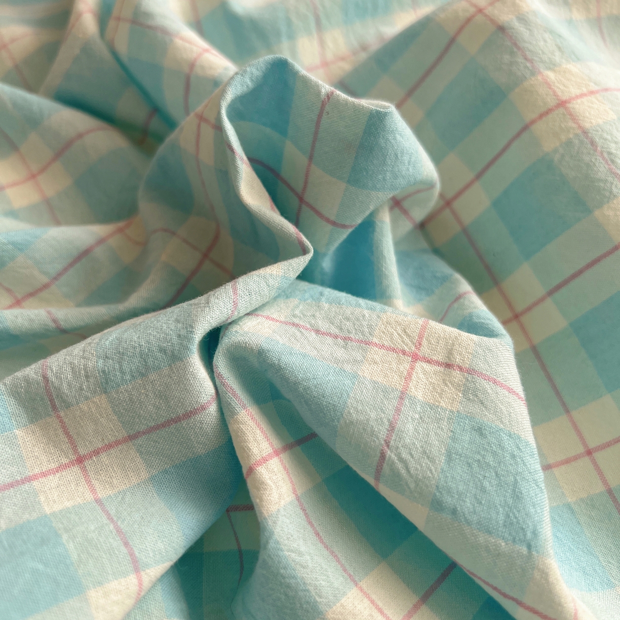 91家纺网 家纺一手货源 找家纺 丽涵家纺 2025新款全棉纯棉色织水洗棉刺绣三件套四件套 尚格-蓝