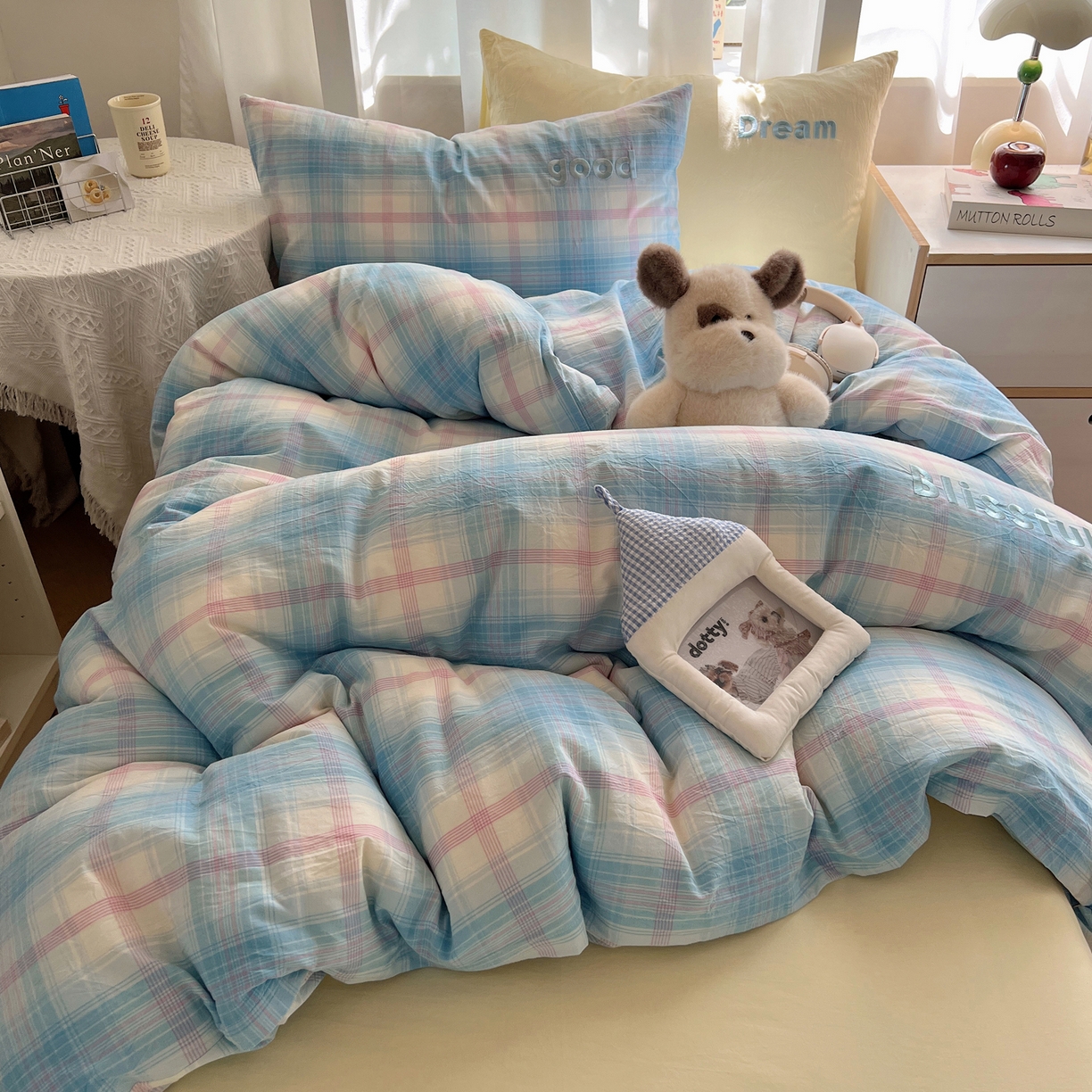 91家纺网 家纺一手货源 找家纺 （总）丽涵家纺 2025新款全棉纯棉色织水洗棉刺绣三件套四件套