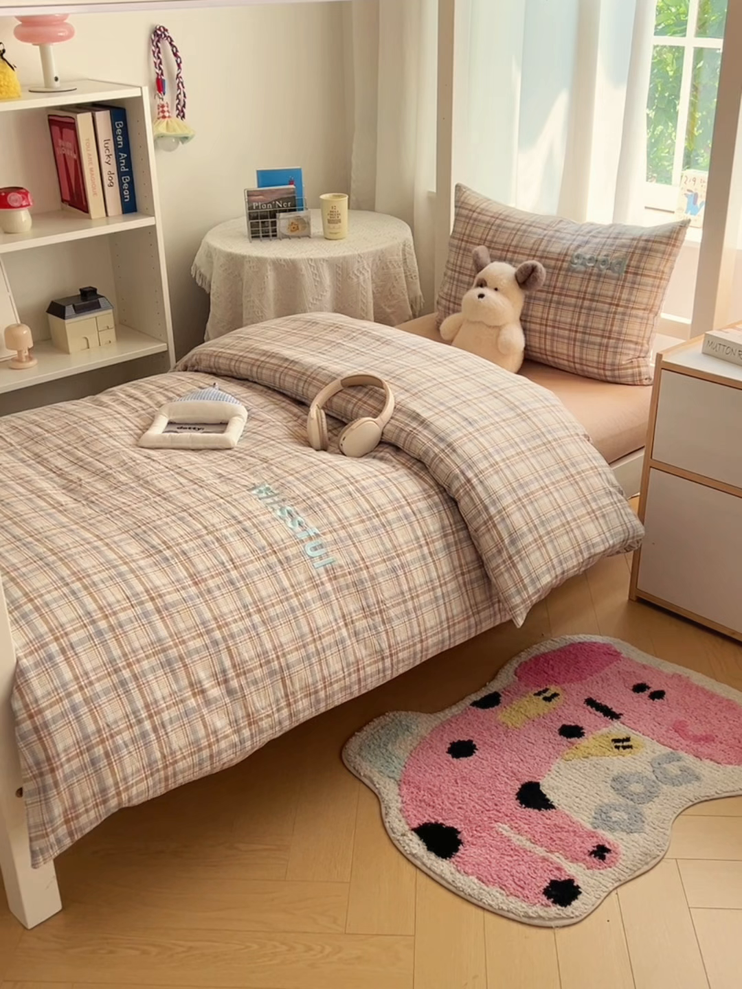 91家纺网 家纺一手货源 找家纺 丽涵家纺 2025新款全棉纯棉色织水洗棉刺绣三件套四件套 青春