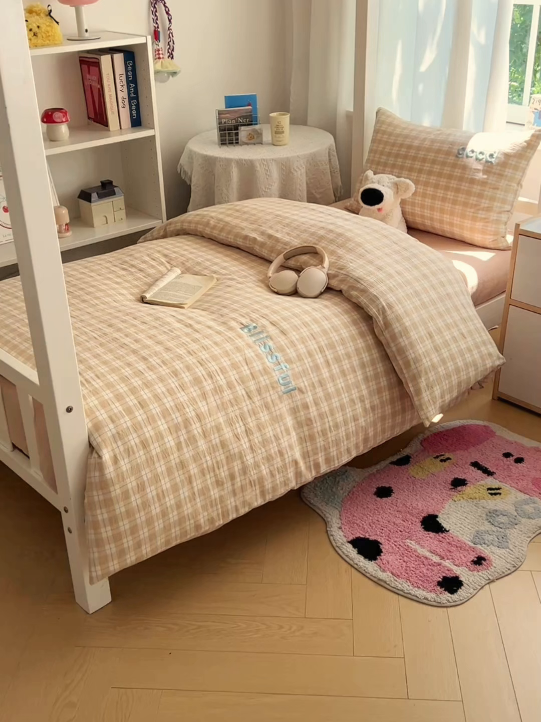 91家纺网 家纺一手货源 找家纺 丽涵家纺 2025新款全棉纯棉色织水洗棉刺绣三件套四件套 尚格-咖