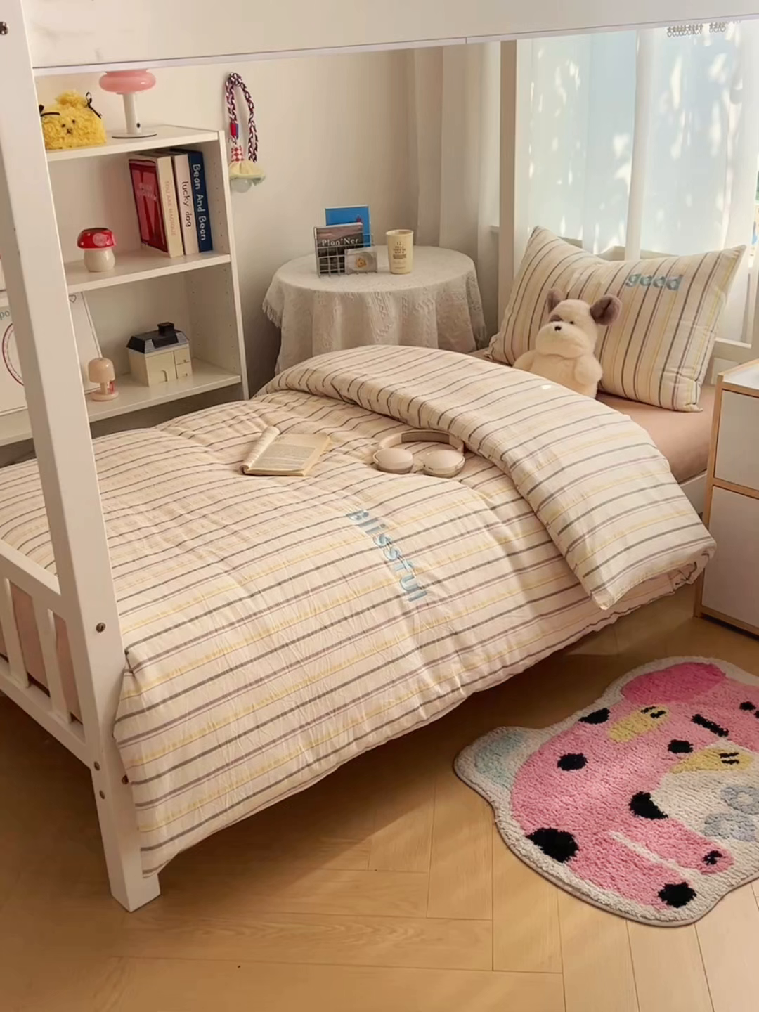 91家纺网 家纺一手货源 找家纺 丽涵家纺 2025新款全棉纯棉色织水洗棉刺绣三件套四件套 韵律-咖