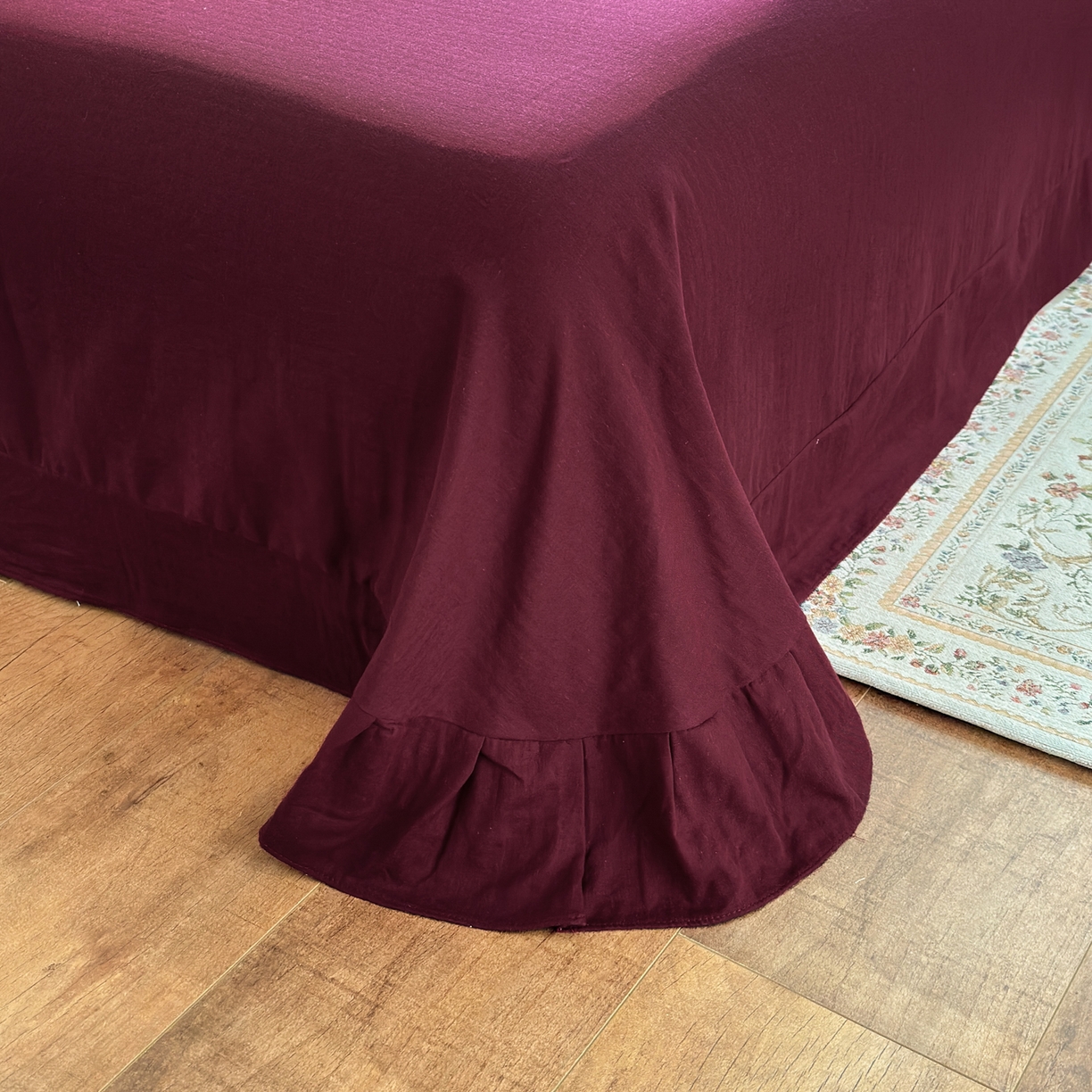 91家纺网 家纺一手货源 找家纺 （总）淑女公社2025春夏新款法式色织双层纱四件套