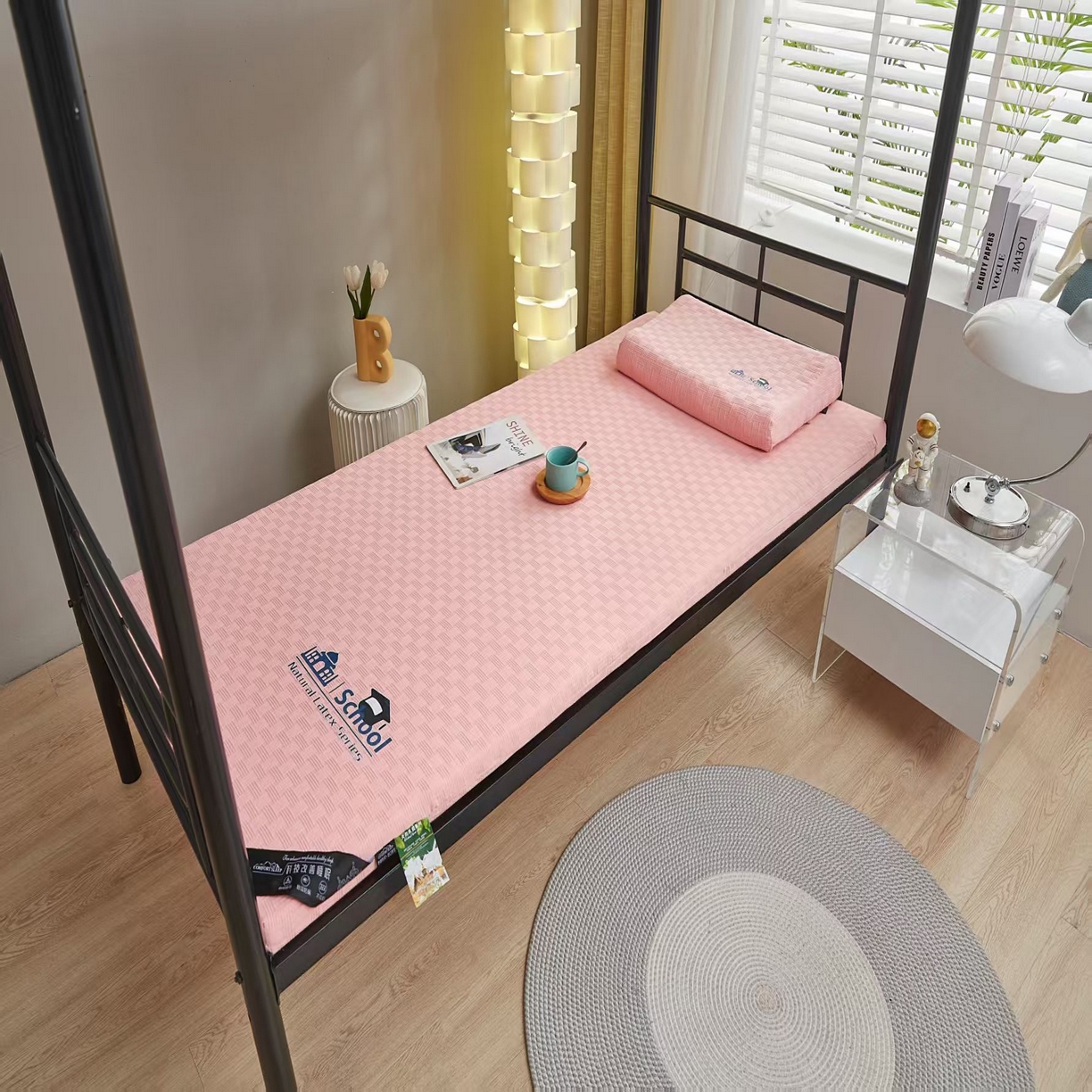 91家纺网 家纺一手货源 找家纺 （总）【鸿橡源】 2025新款开学学生季乳胶床垫三件套大礼包（90*195*5cm）