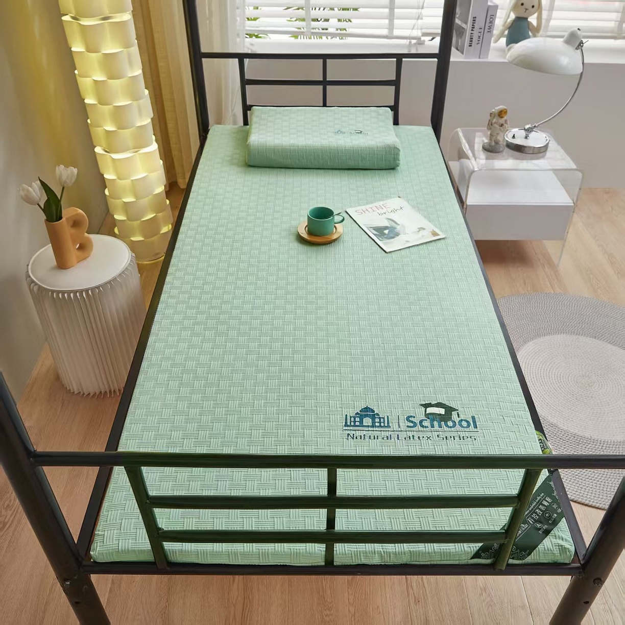 91家纺网 家纺一手货源 找家纺 （总）【鸿橡源】 2025新款开学学生季乳胶床垫三件套大礼包（90*195*5cm）