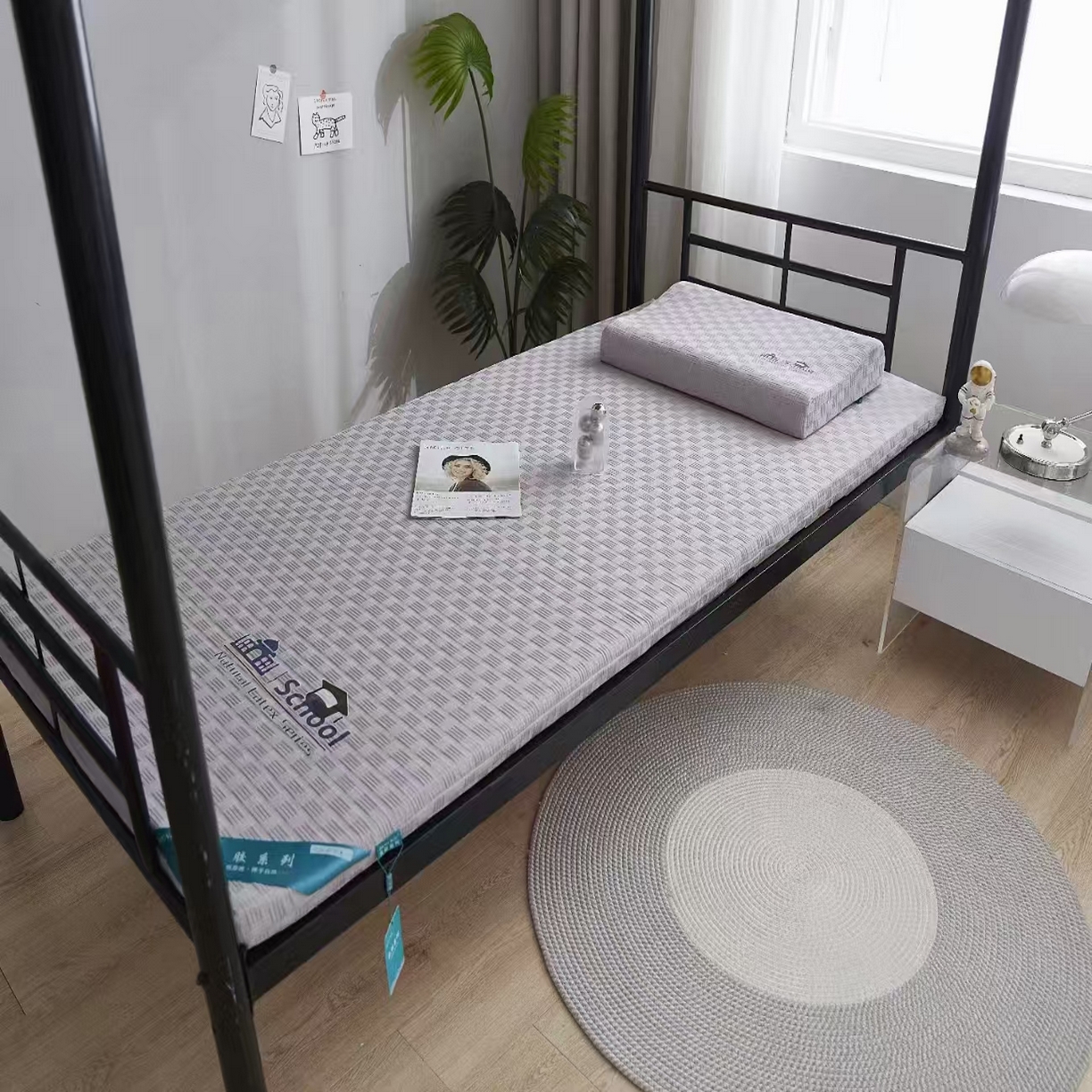 鸿橡源 2025新款凉席床笠 灰色