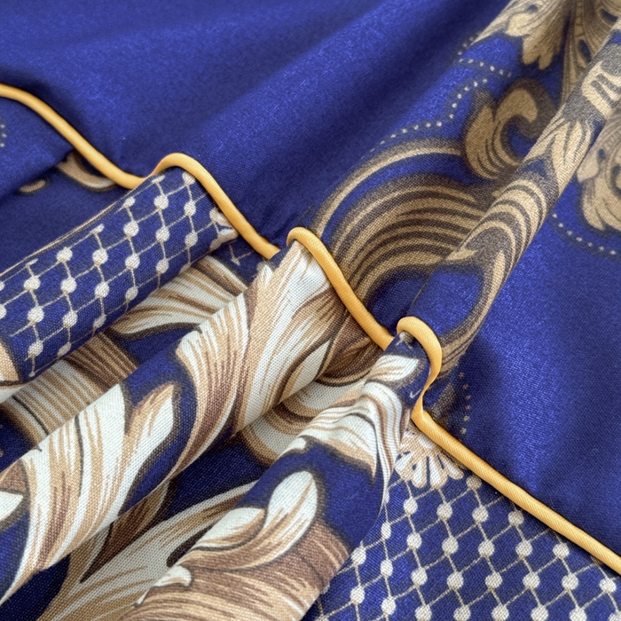 91家纺网 家纺一手货源 找家纺 雨田家纺 2025新款外贸跨境直播亲肤印花床裙三件套 罗卡娜