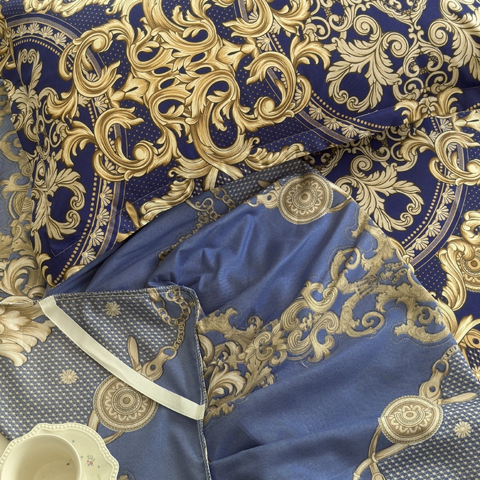 91家纺网 家纺一手货源 找家纺 雨田家纺 2025新款外贸跨境直播亲肤印花床裙三件套 罗卡娜