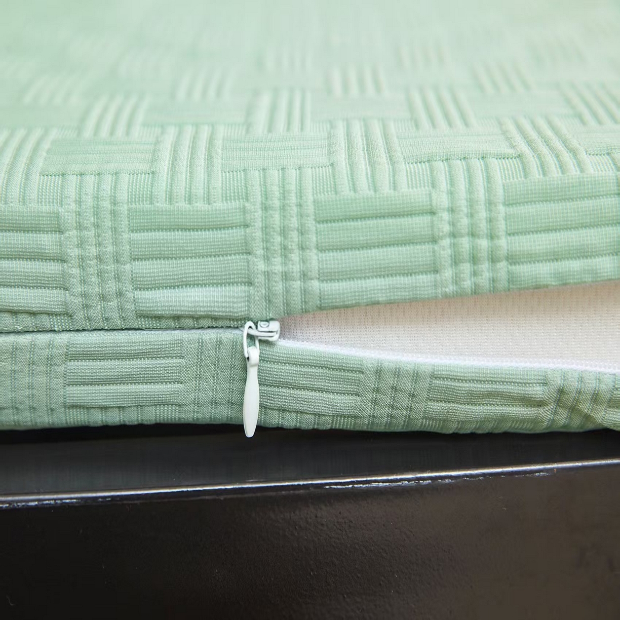 91家纺网 家纺一手货源 找家纺 鸿橡源 2025新款凉席床笠 绿色