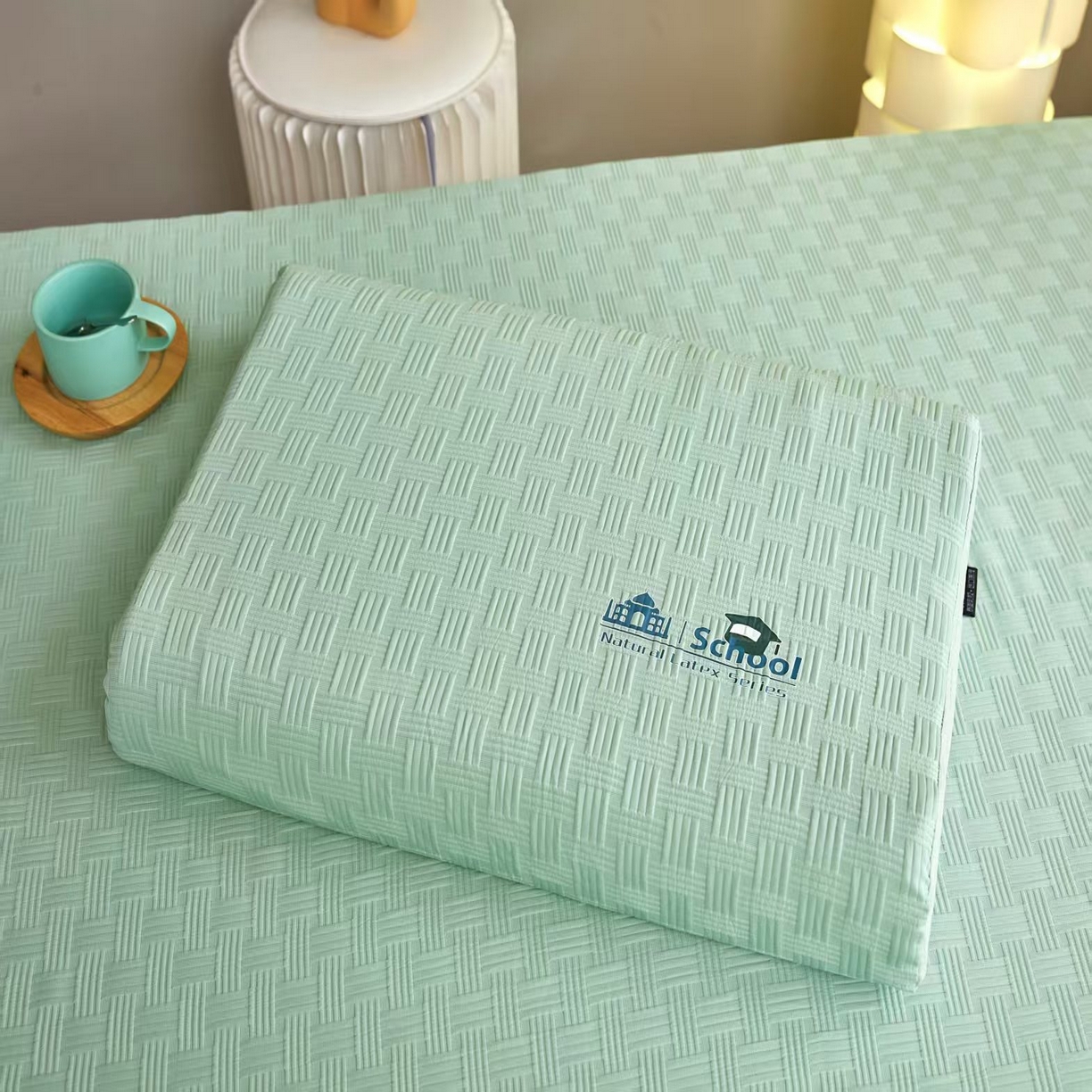 91家纺网 家纺一手货源 找家纺 鸿橡源 2025新款凉席床笠 绿色