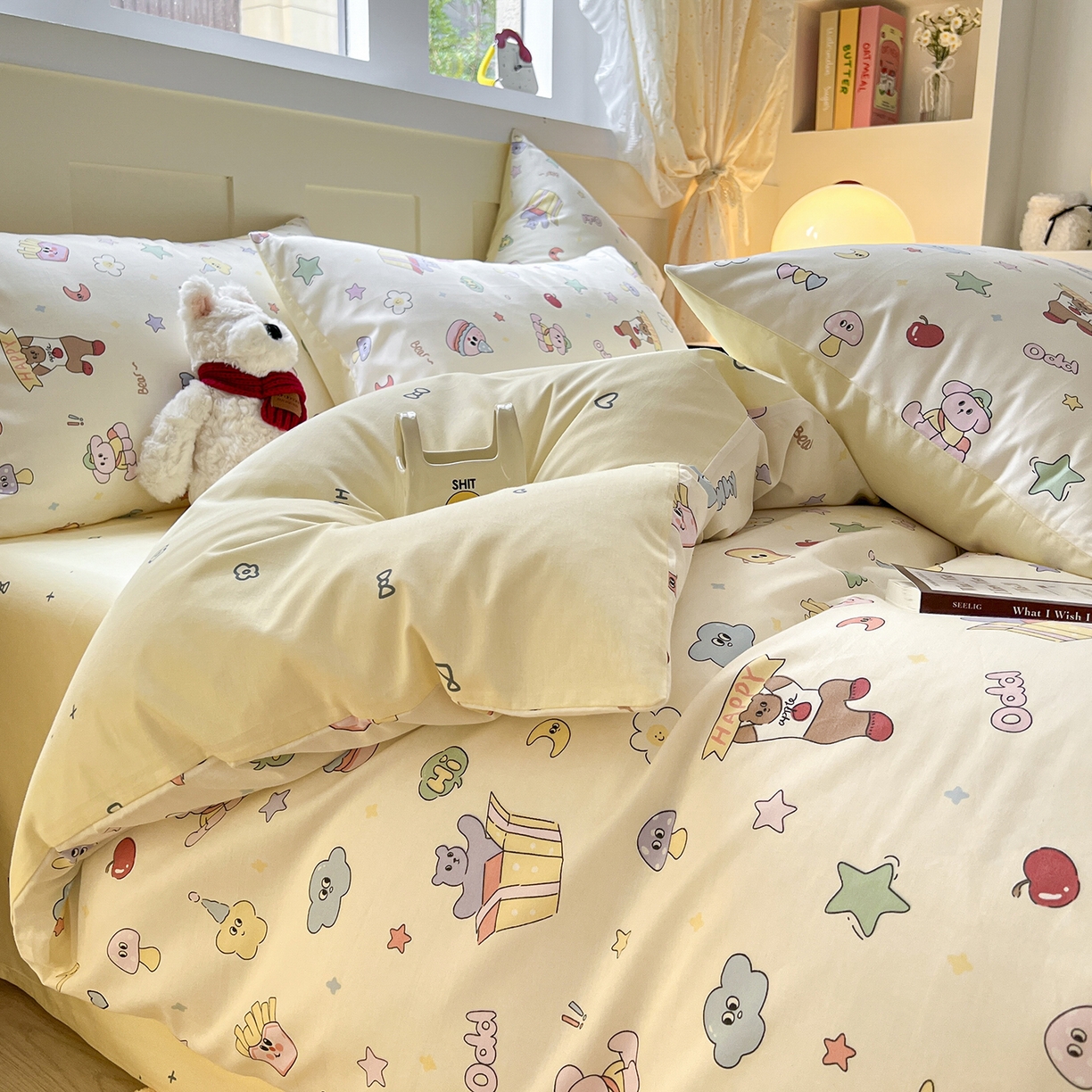 91家纺网 家纺一手货源 找家纺 （总）麦伦家居 2025春夏新款全棉纯棉斜纹40s13372系列-小清新卡通